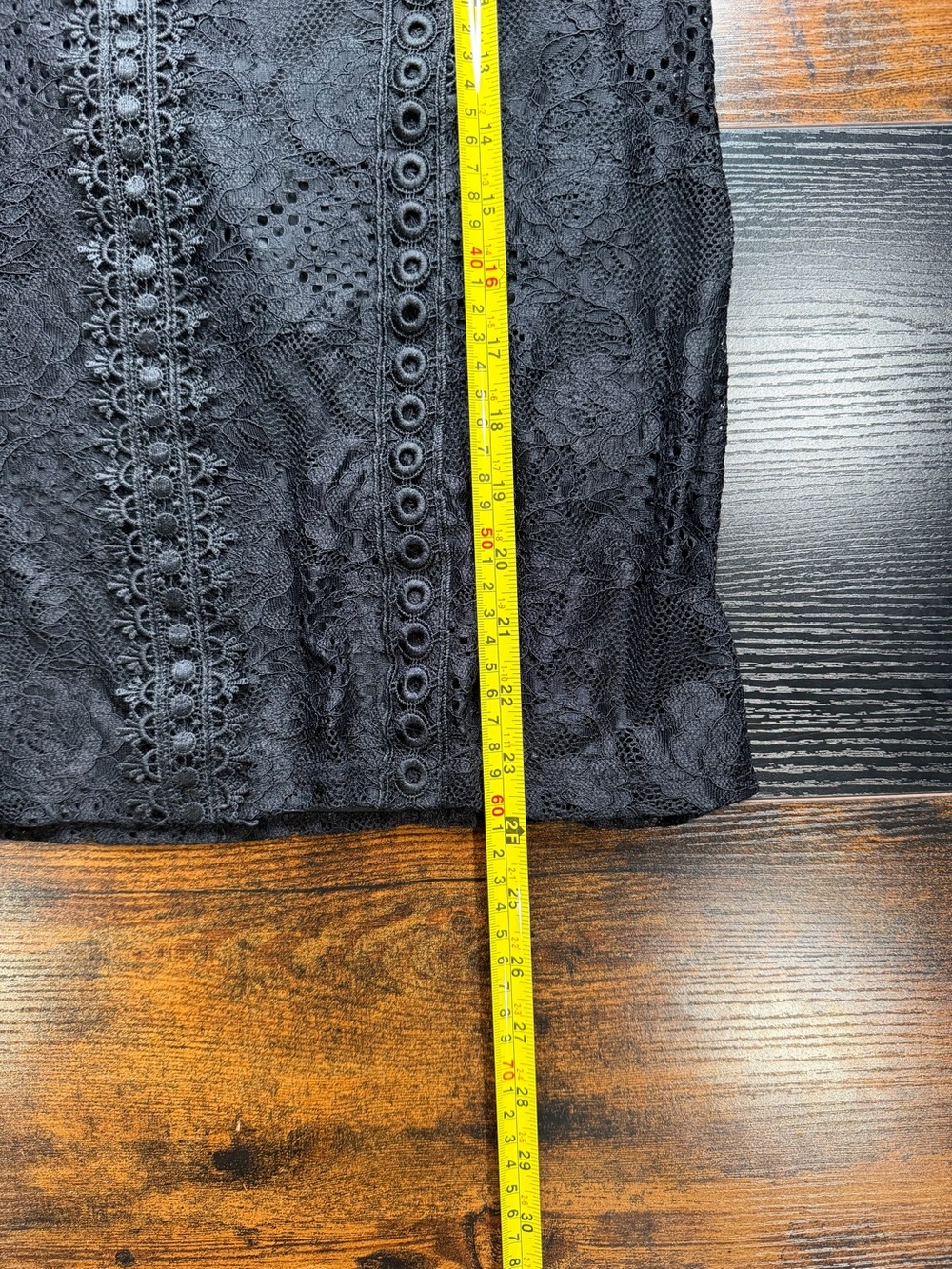 Cable & Gauge Victorian Goth Black Lace Mock Neck Ruffle Blouse with Cami - S - Picture 8 of 10